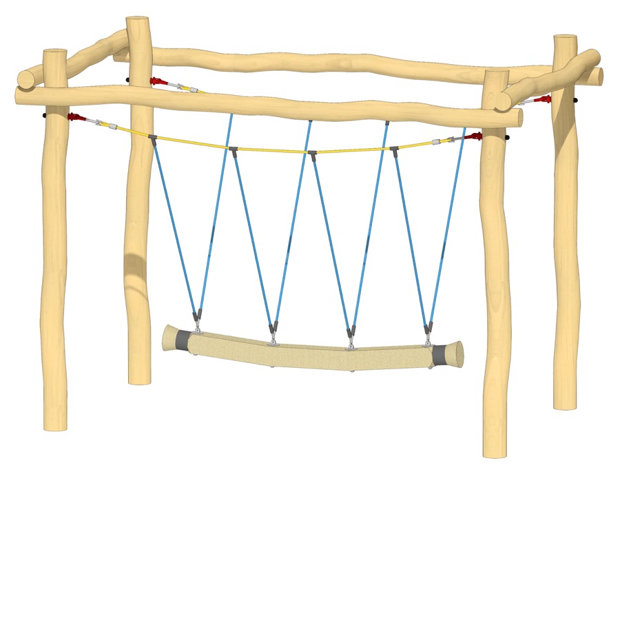Raupenschwinger 3-sitzig mit Rundholzkranz