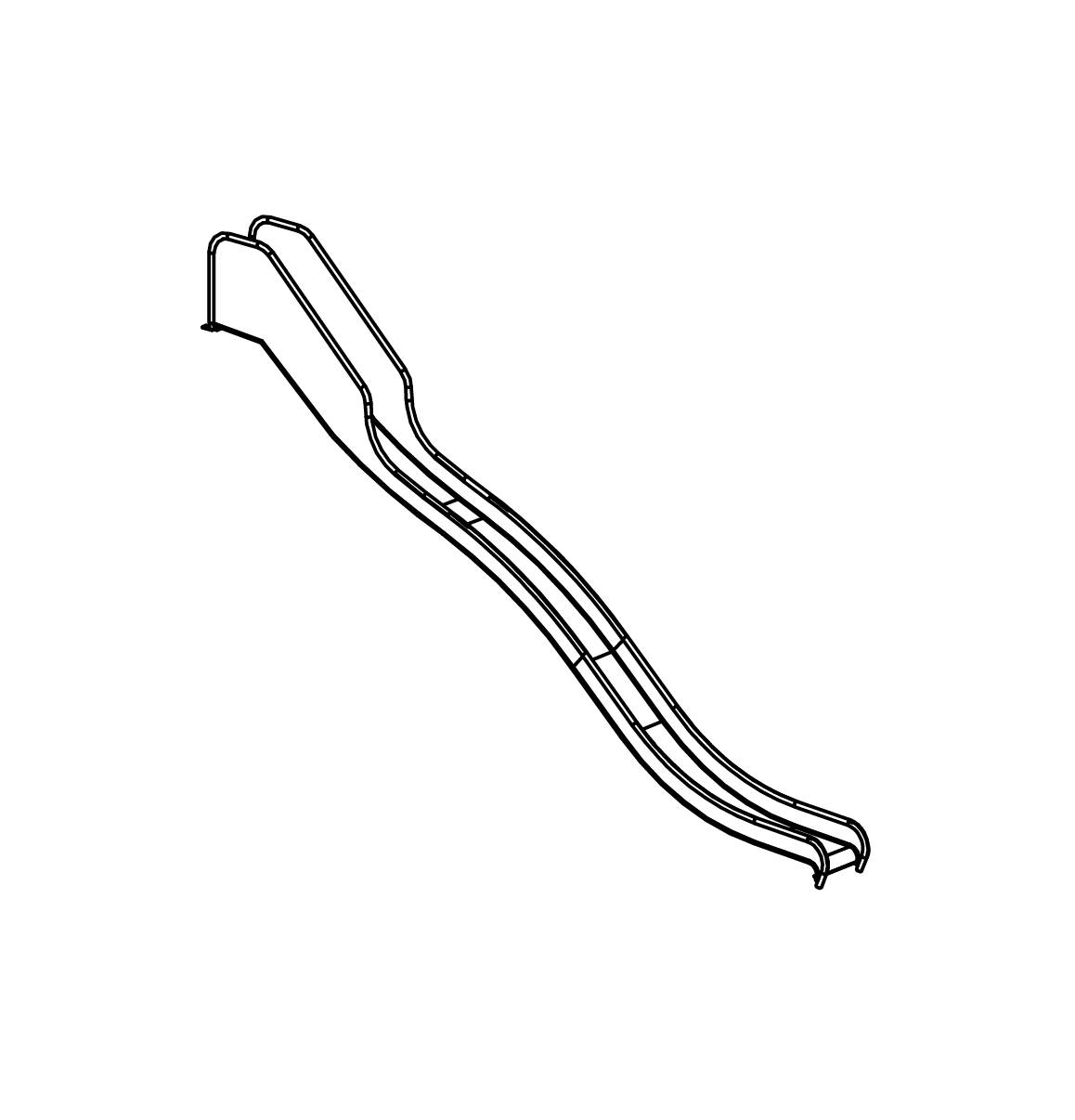 Edelstahlrutsche