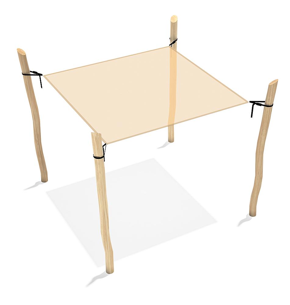 Sonnensegel komplett Sonya 3x3 m