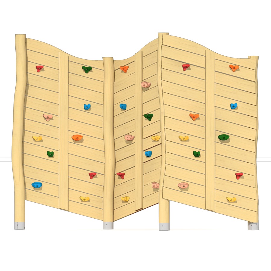 Felsen-Kletterwand 3-teilig