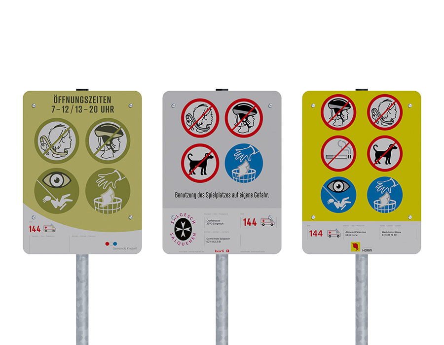 Spielplatztafel Design nach Wahl