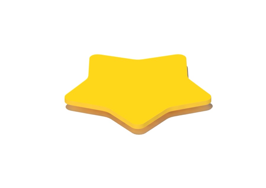 Sandkasten-Eckmotivplatte Stern 0800