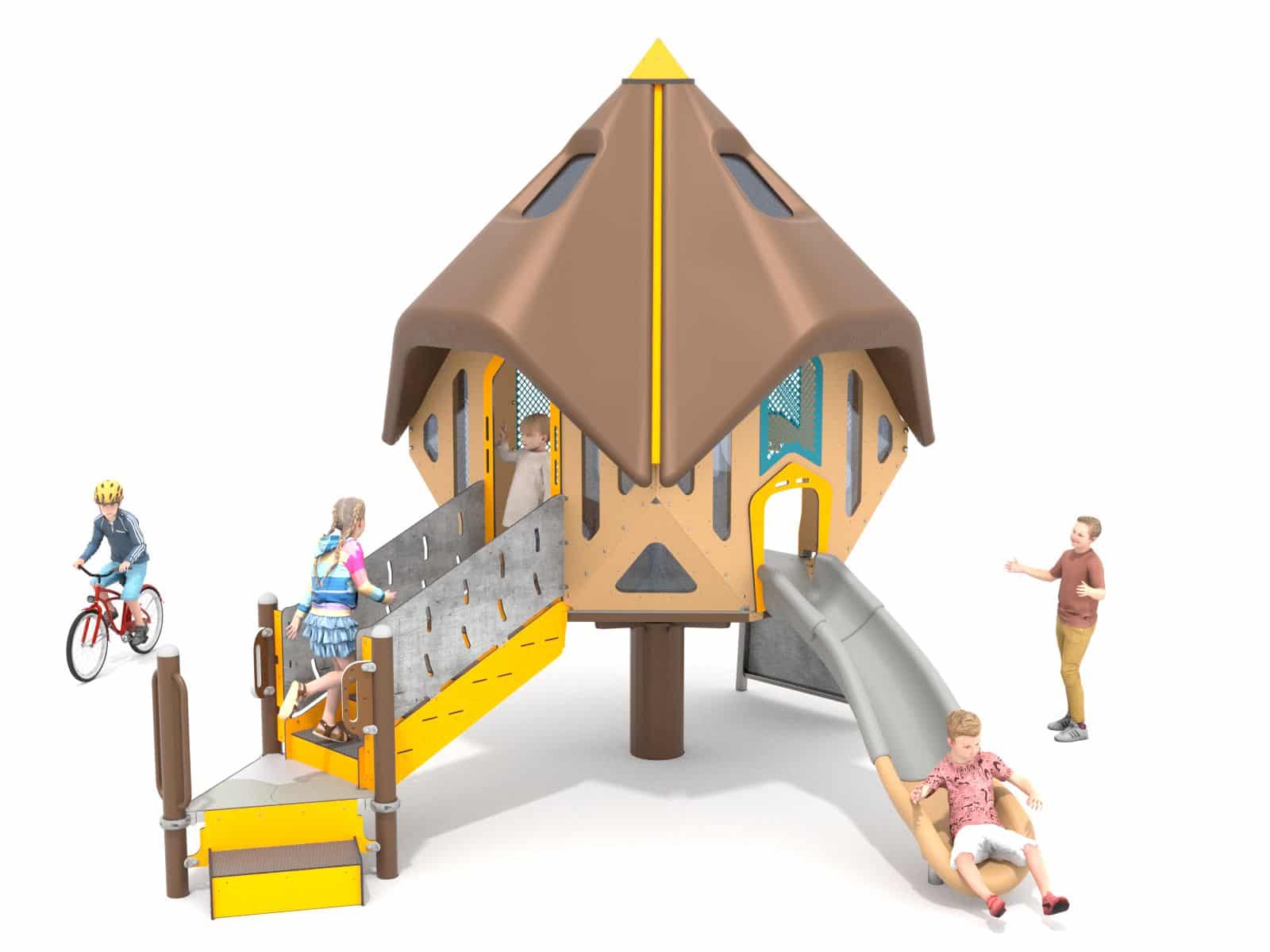 Turm mit Rutschen