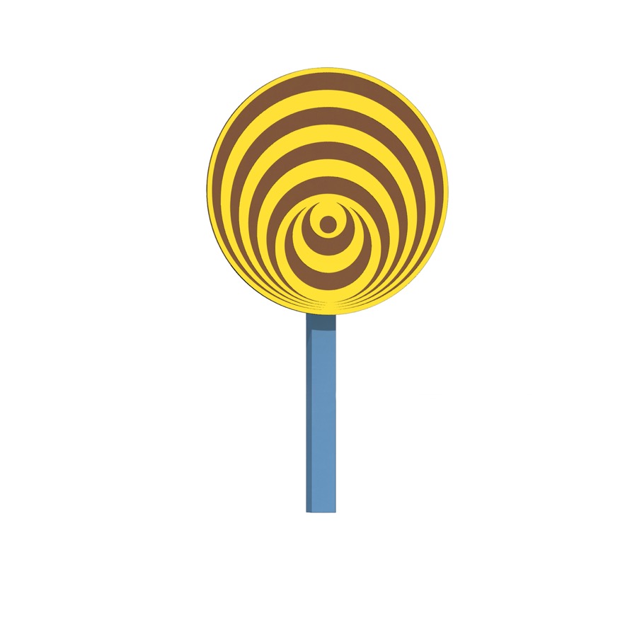 Drehspiel HPL Ø100cm, Kegel, mit 1 Pfosten