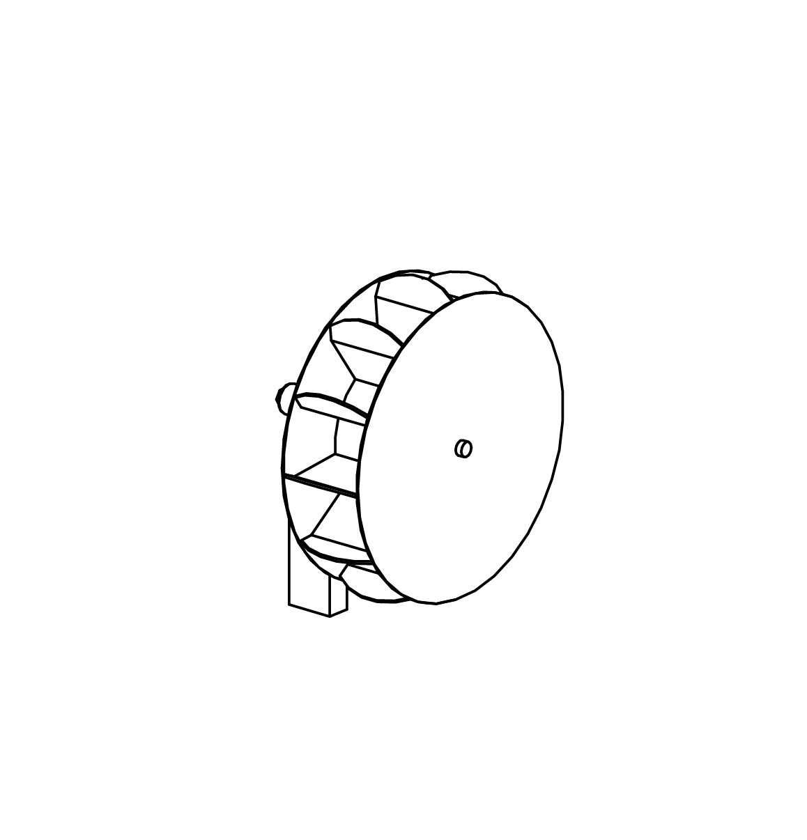Mühlrad aus Edelstahl