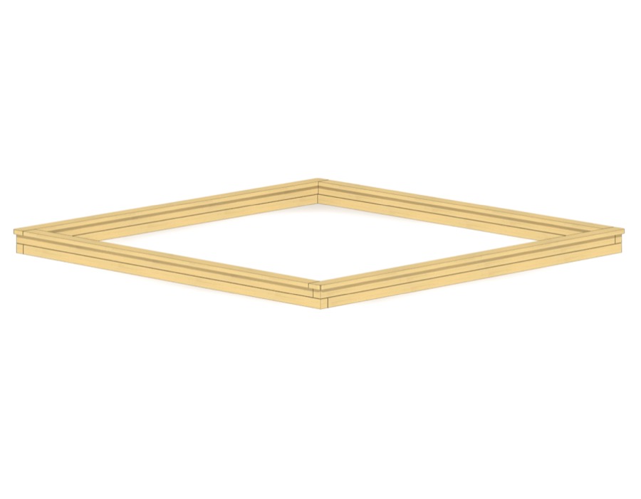 Sandkasten 2-lagig, 4x4m