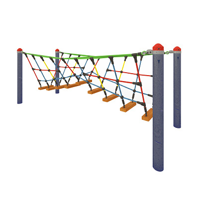 Huck Seilspielgeräte Abenteuerbrücke mit Holzsteg