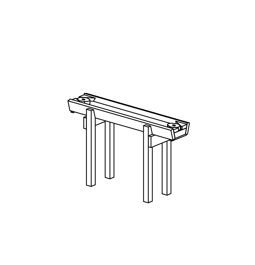 Wasserrinne massiv