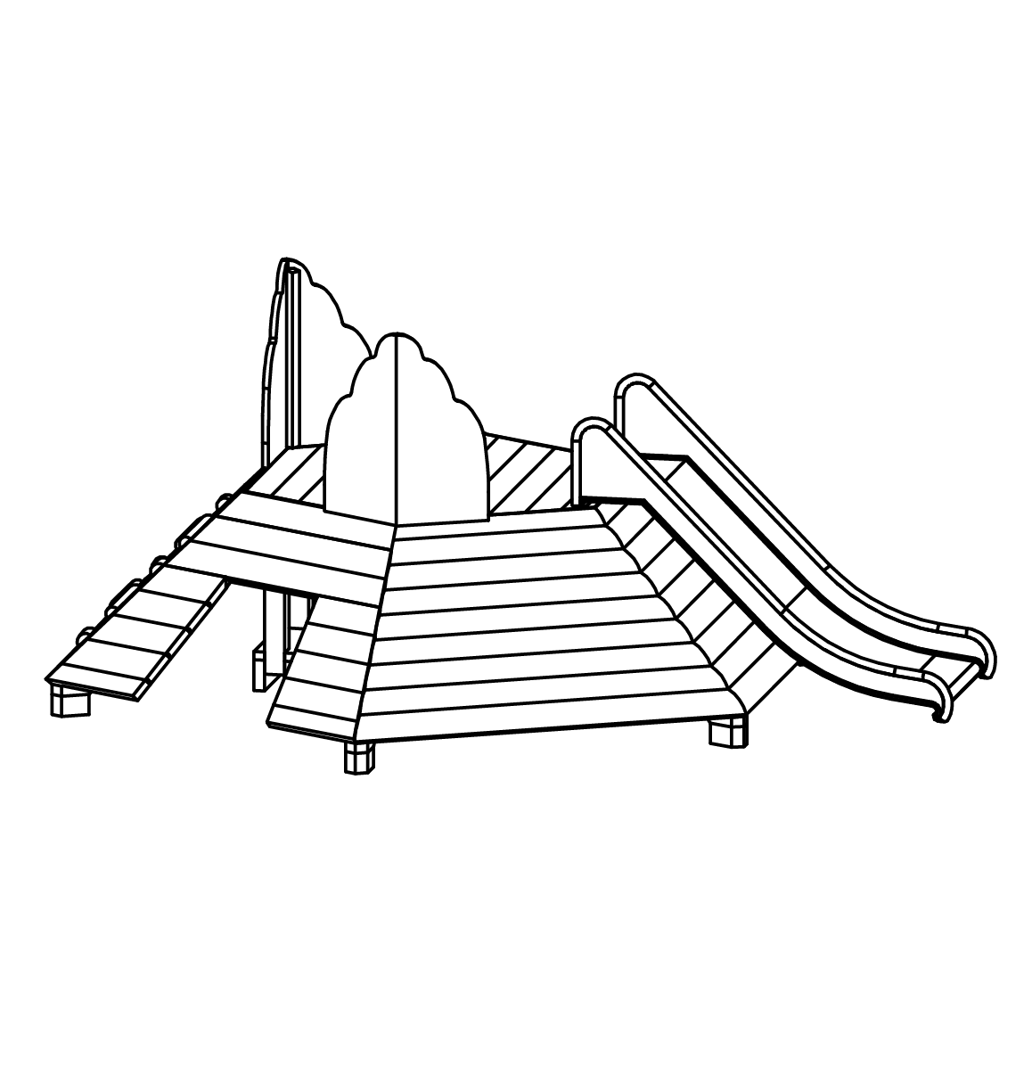 Kleiner Berg mit Höhle