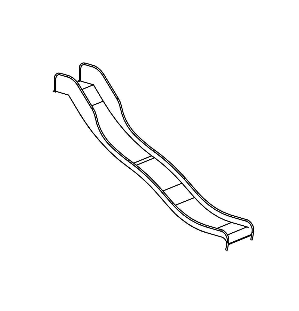 Edelstahlrutsche