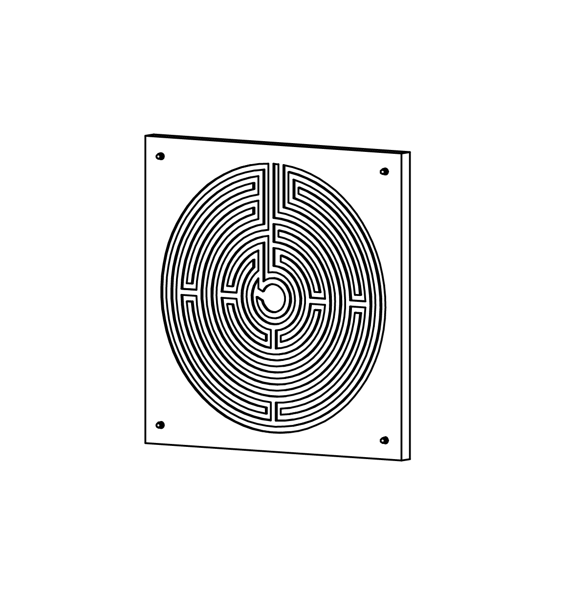 Fingerlabyrinth zur Wandbefestigung