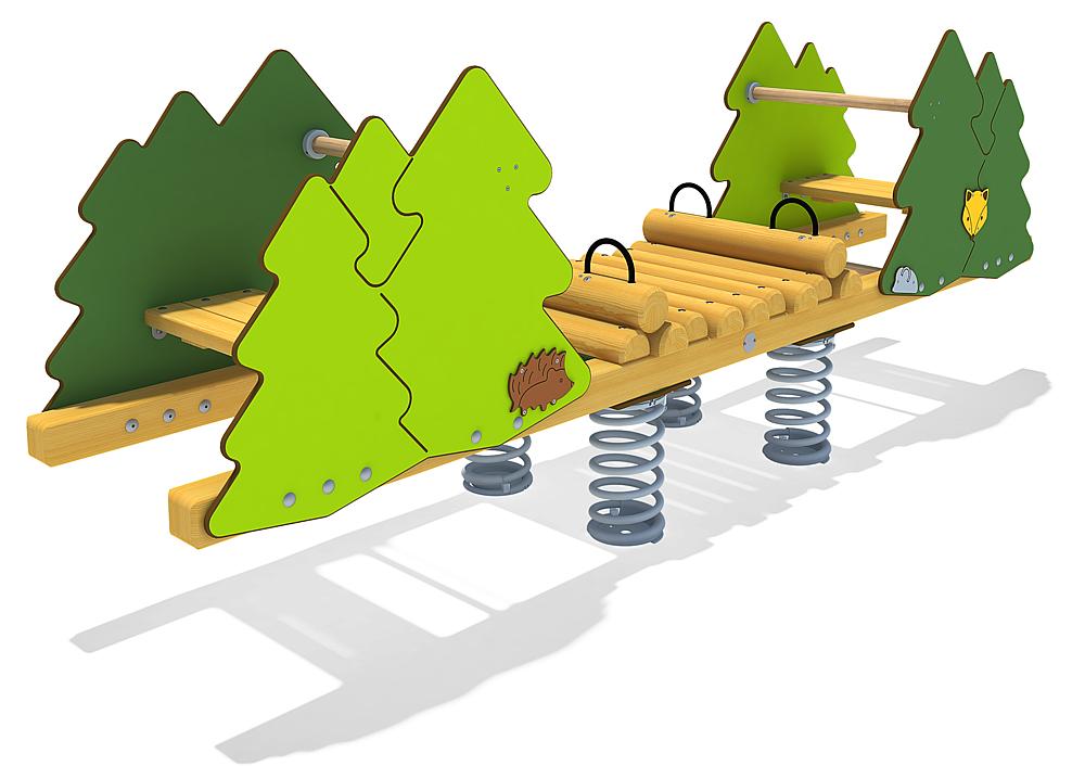 Mehrfachfederwippe Wald