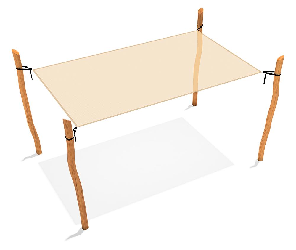 Sonnensegel komplett Sören 5x3 m
