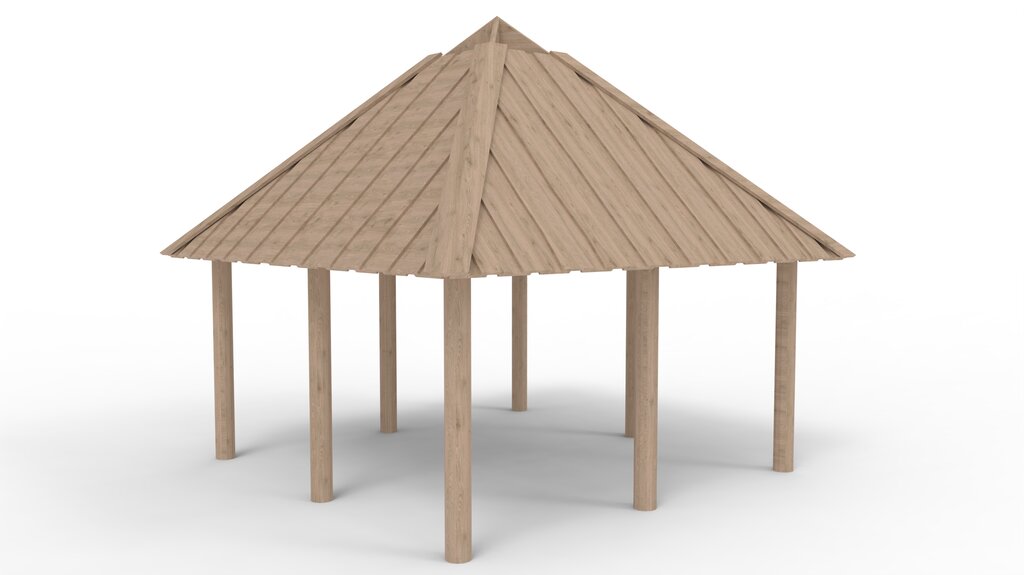 Grillhütte 3,7x3,7 m