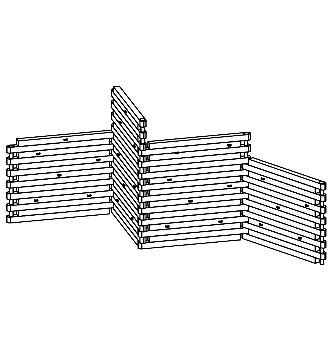 Kletterwand mit 4 Elementen