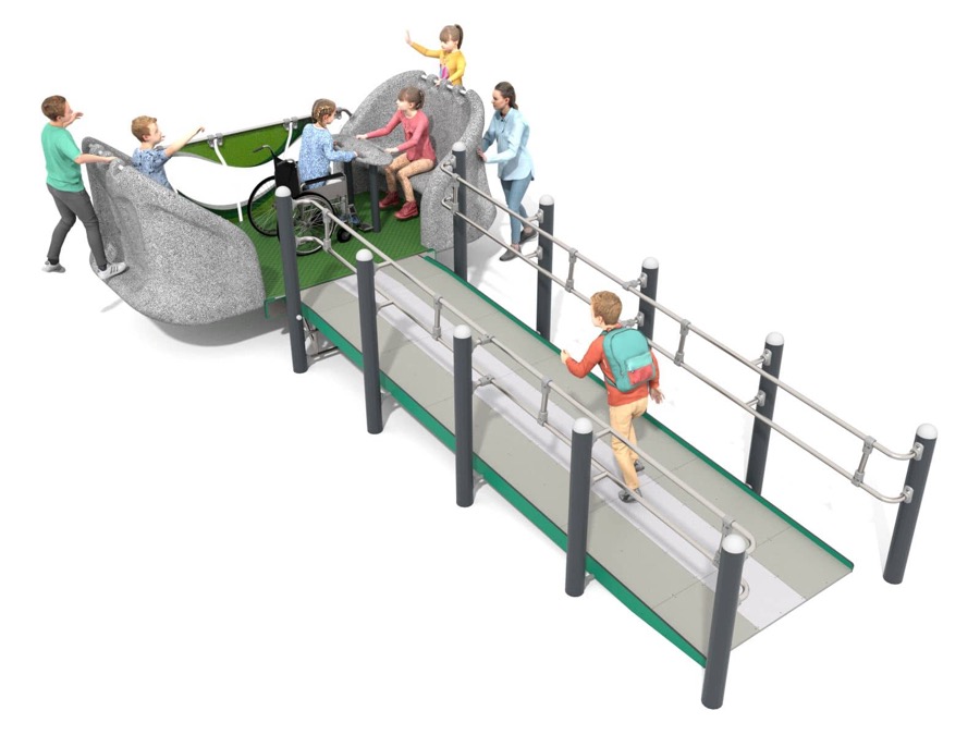 Recycling-Schaukel inklusiv für Spielplatz