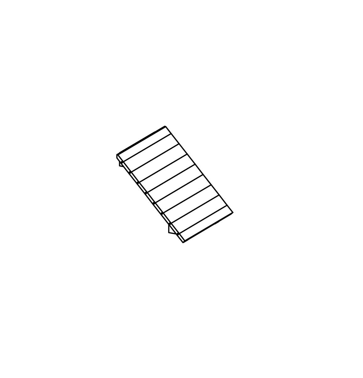 Schräge Wand