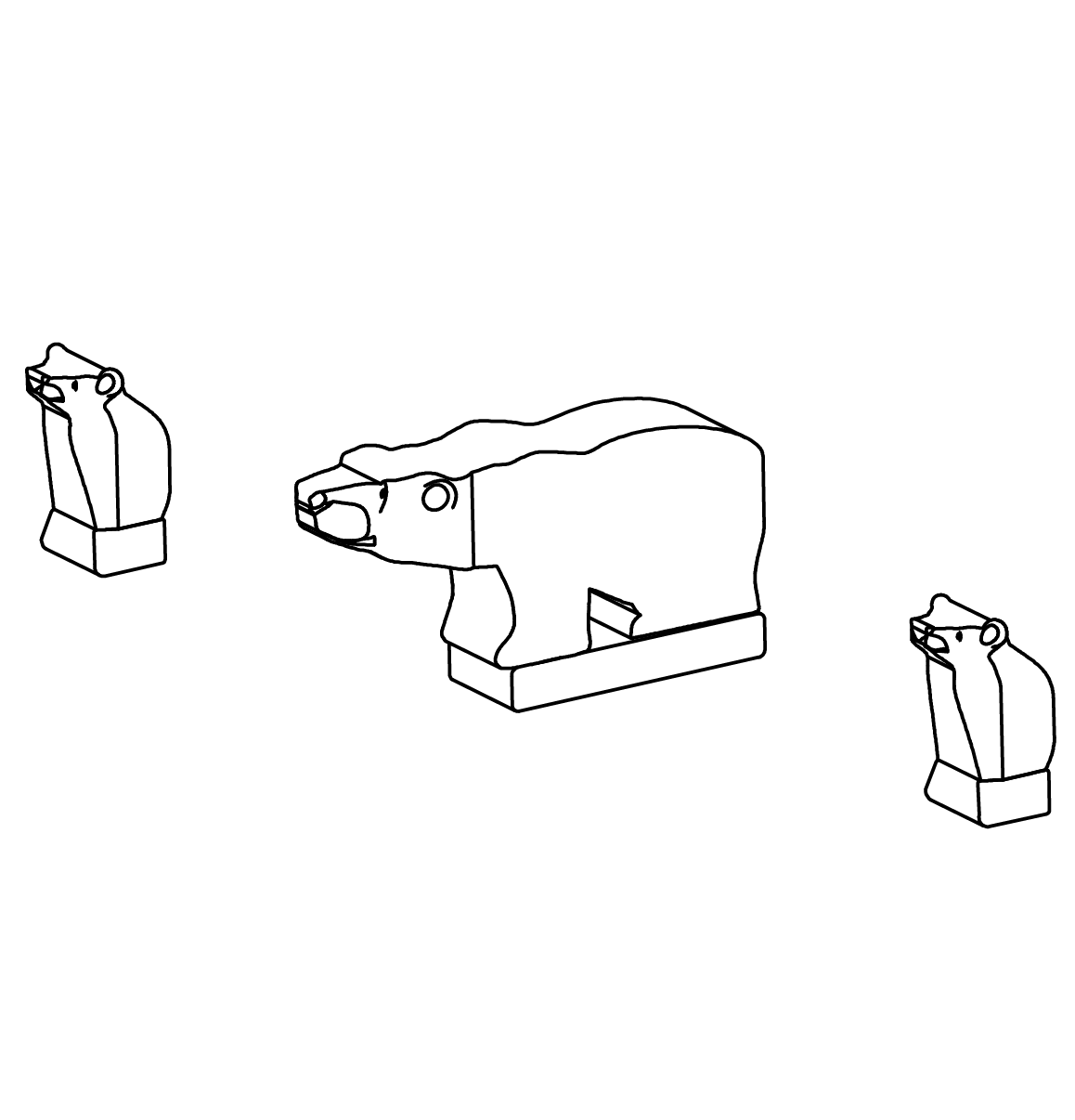 Eisbärenfamilie