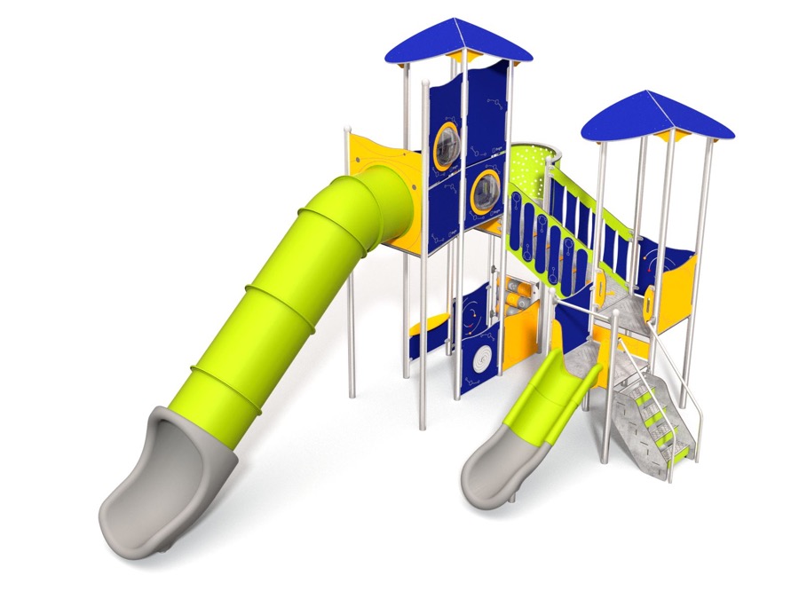 Türmerset mit Rutsche und Brücke für Spielplatz
