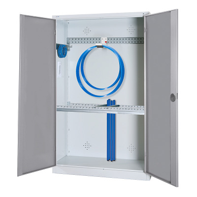 C+P Modul-Sportgeräteschrank „Grundausstattung“ mit Vollblech-Flügeltüren, HxBxT 195x120x50 cm