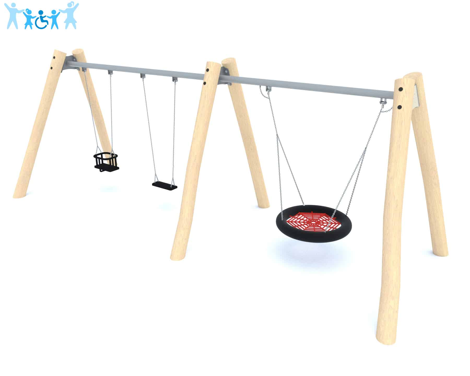 Robinia Nestschaukel für Spielplatz