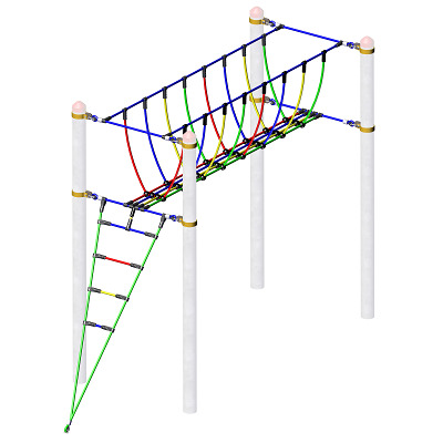 Huck Seilspielgeräte Vario-Kletterpark Einzelelement „Seilbrücke“