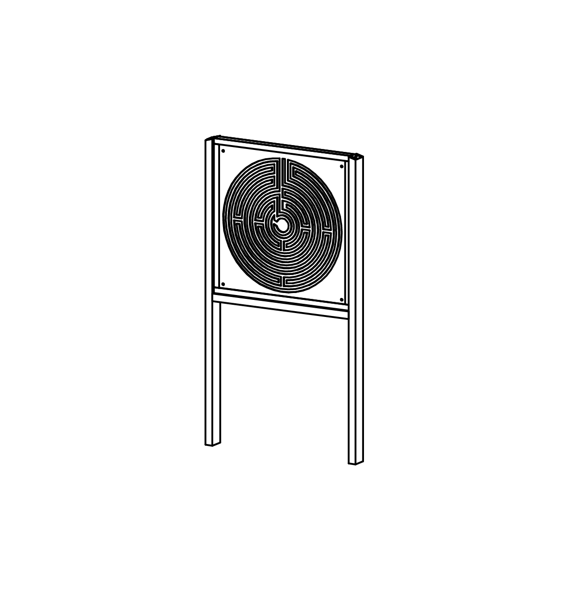 Fingerlabyrinth mit Standgestell
