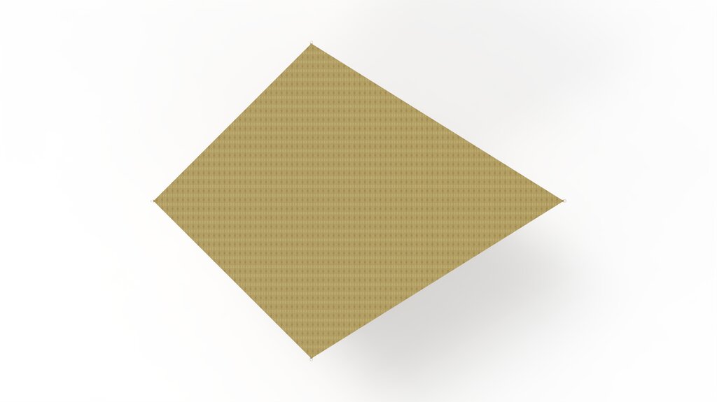HDPE-Sonnensegel Drachenform 3x3x4x4 m