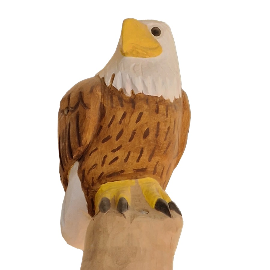 Pfostenkopf/Schnitzfigur Adler -