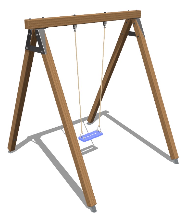 Einfachschaukel aus Kantholz