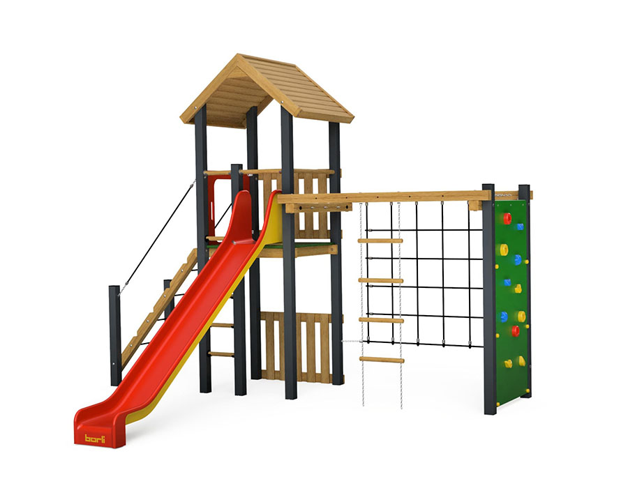 Spielturm-Kombination Eco/Aluminium
