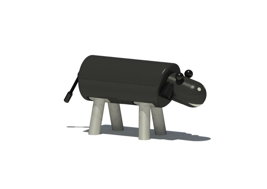Sitztier schwarzes Schaf 1963