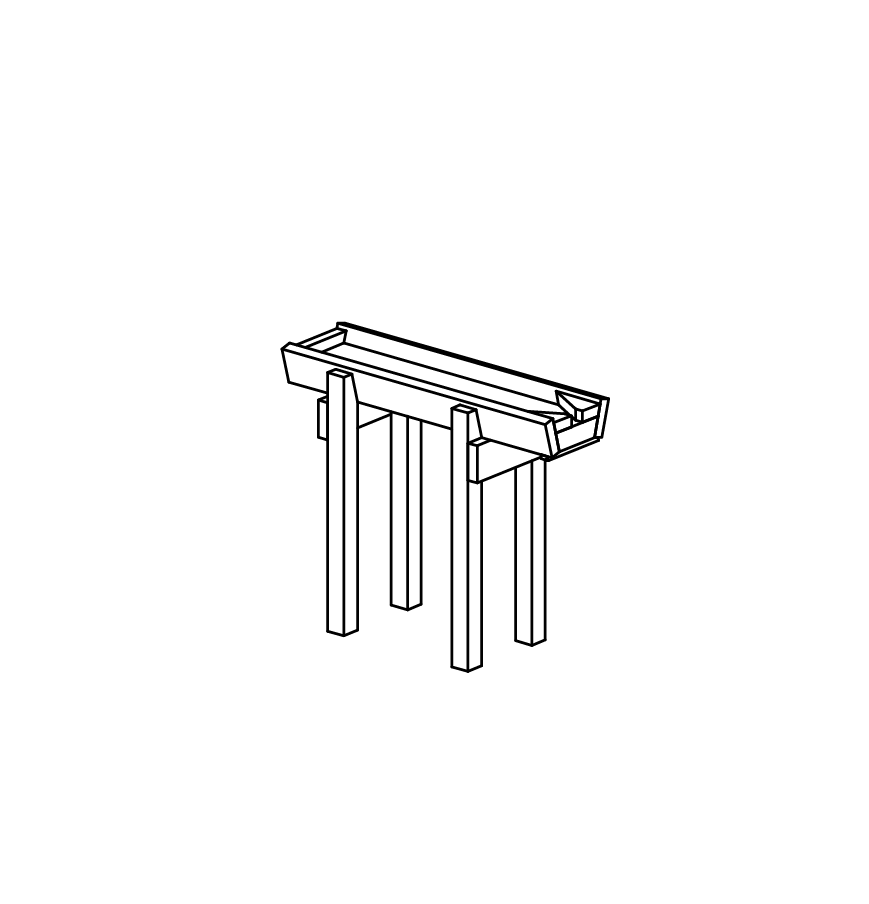 Wasserrinne massiv