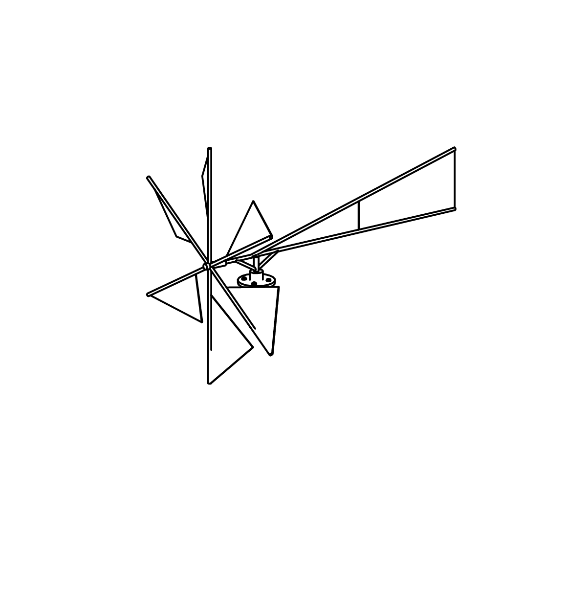 Leichtes Windrad aus V2A