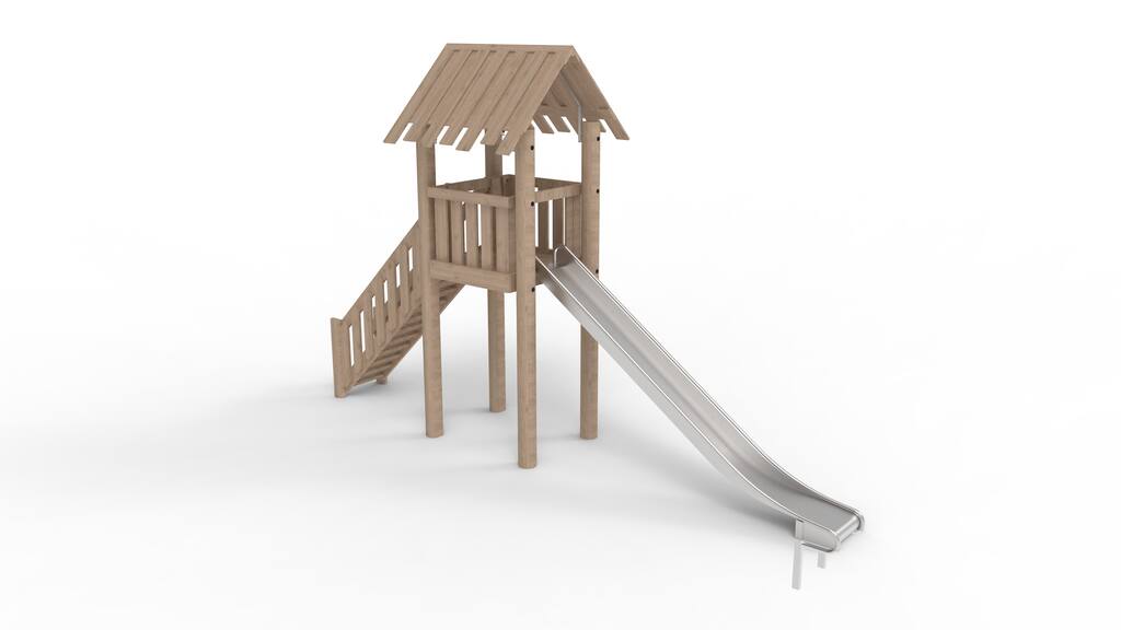 Turm mit Treppe und Rutsche