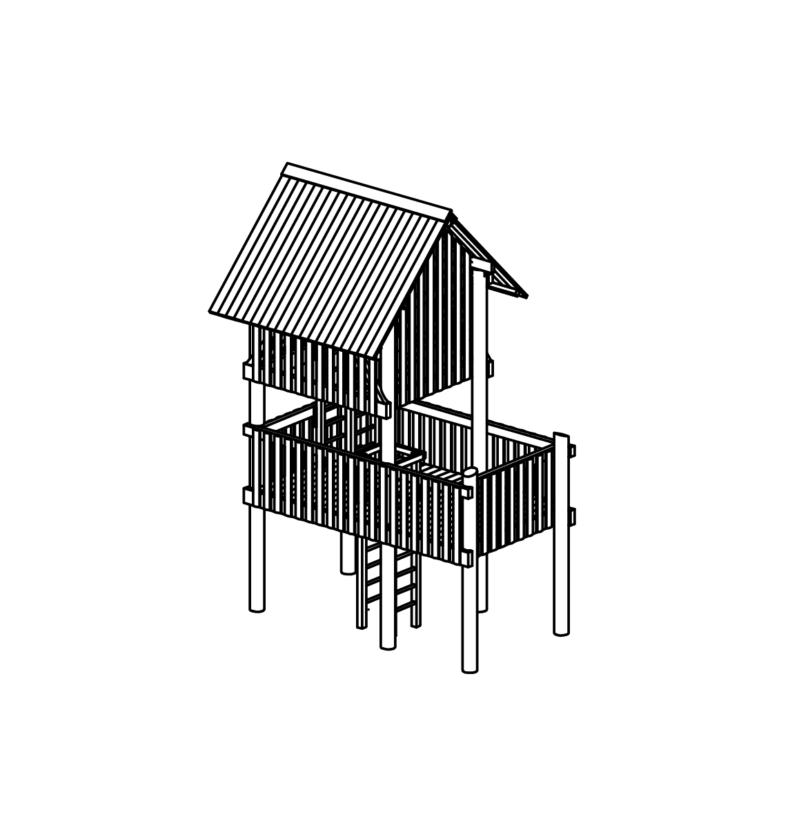 Plattformturm aus Lärche