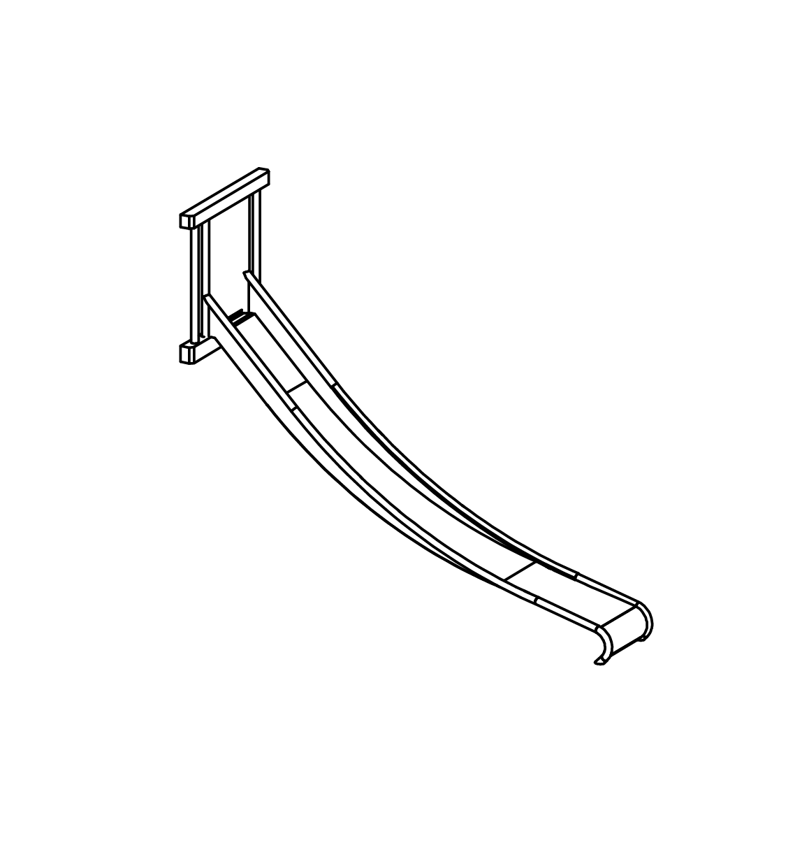 Edelstahlrutsche