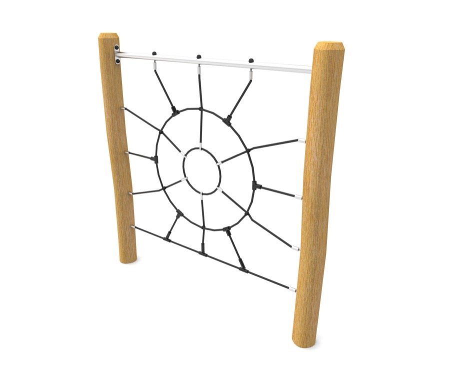 Seilwand Spinnennetz Robinie
