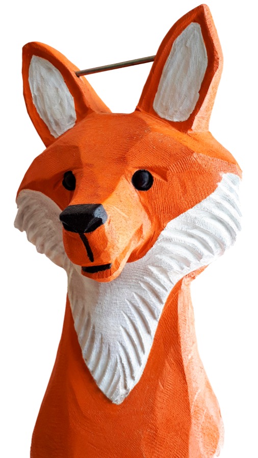 Pfostenkopf/Schnitzfigur Fuchs -