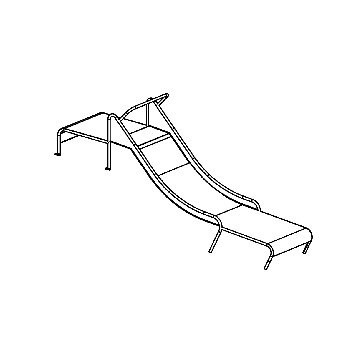 Edelstahlrutsche