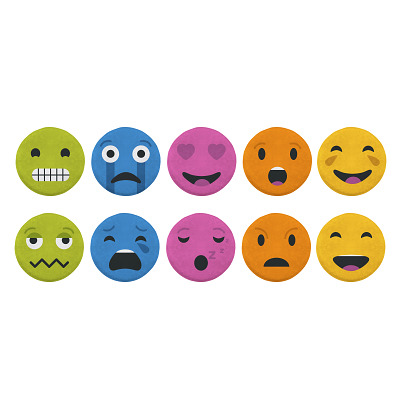 Achoka Sitzkissen-Set „Emotion Dots“