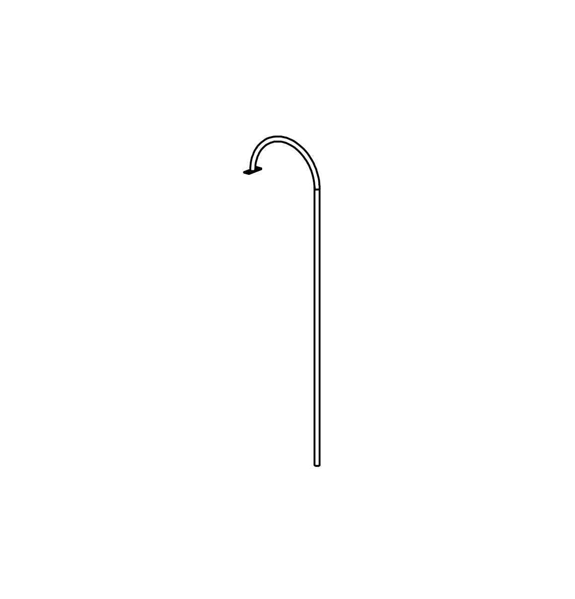 Gebogene Rutschstange aus V2A
