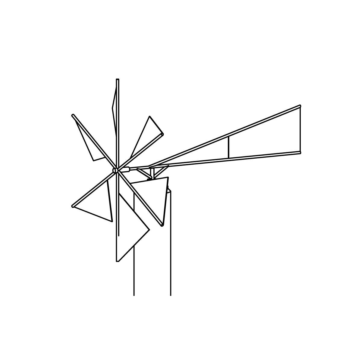 Leichtes Windrad aus V2A
