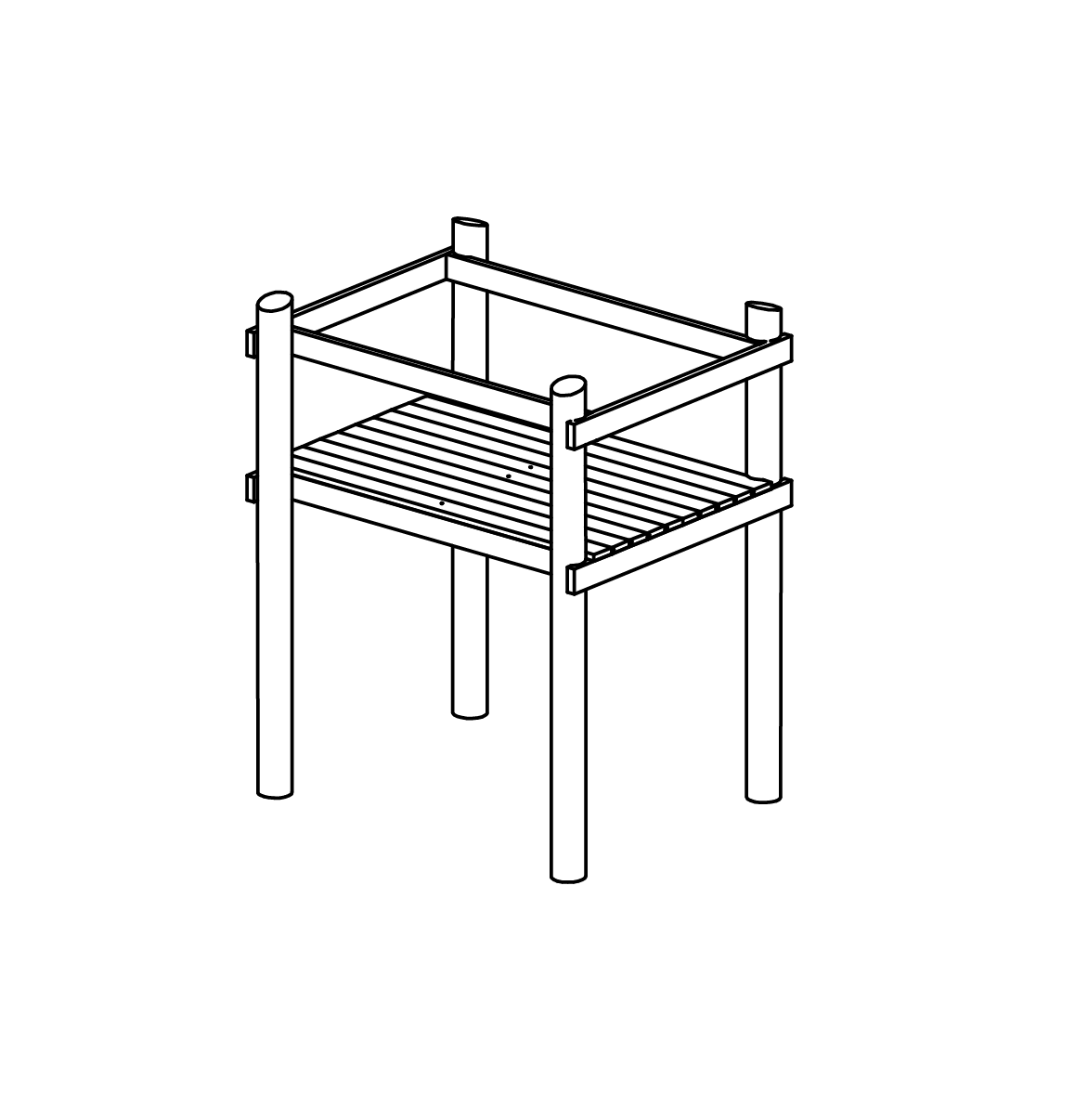 Plattform h = 2m