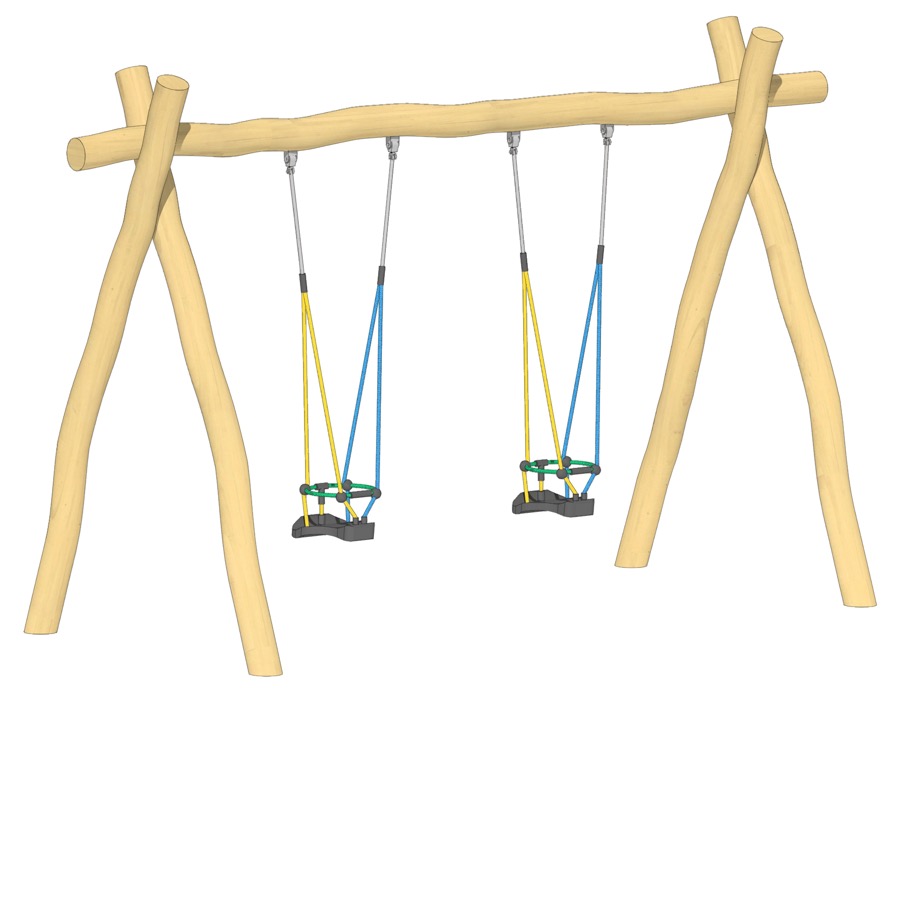 Schaukel 2-fach LH210cm, 2 Kleinkind-Schaukelsitze