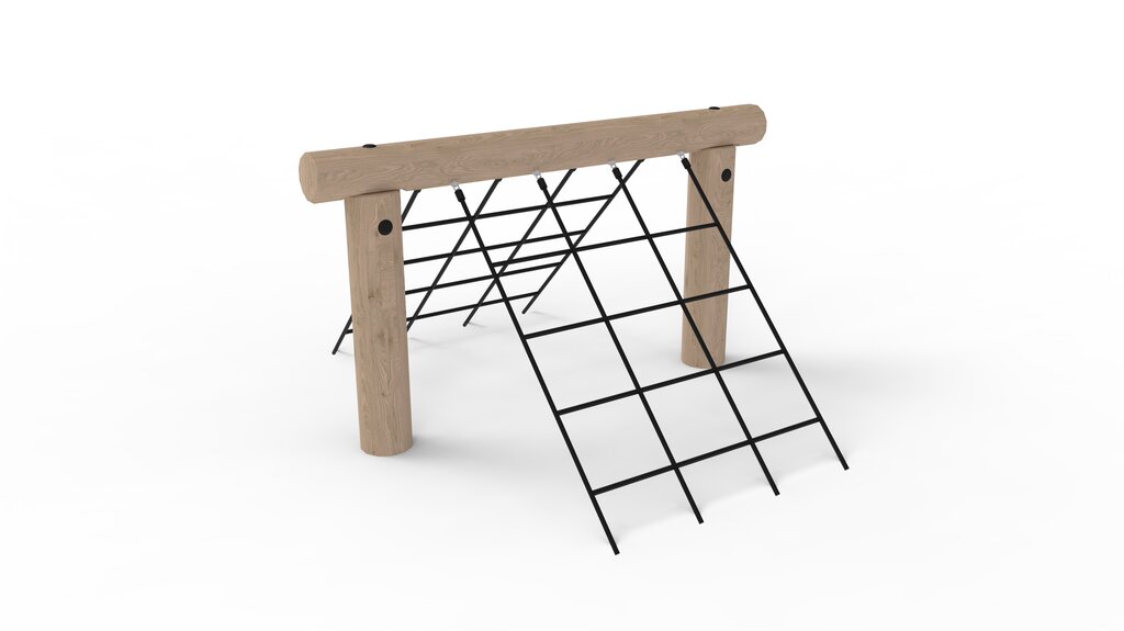 Schaukelgestell mit Kletternetzen
