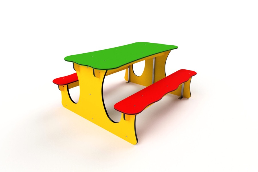 5026S Picknick-Tisch aus HDPE-Platten (wetterfest)