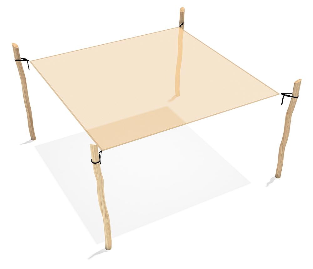 Sonnensegel komplett Siebo 5x5 m