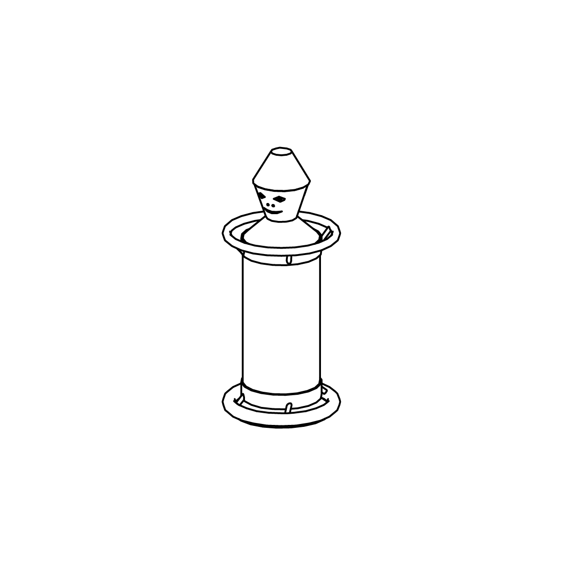 Drehmännchen mit Kragen