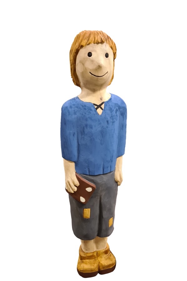 Schnitzfigur Hänsel -